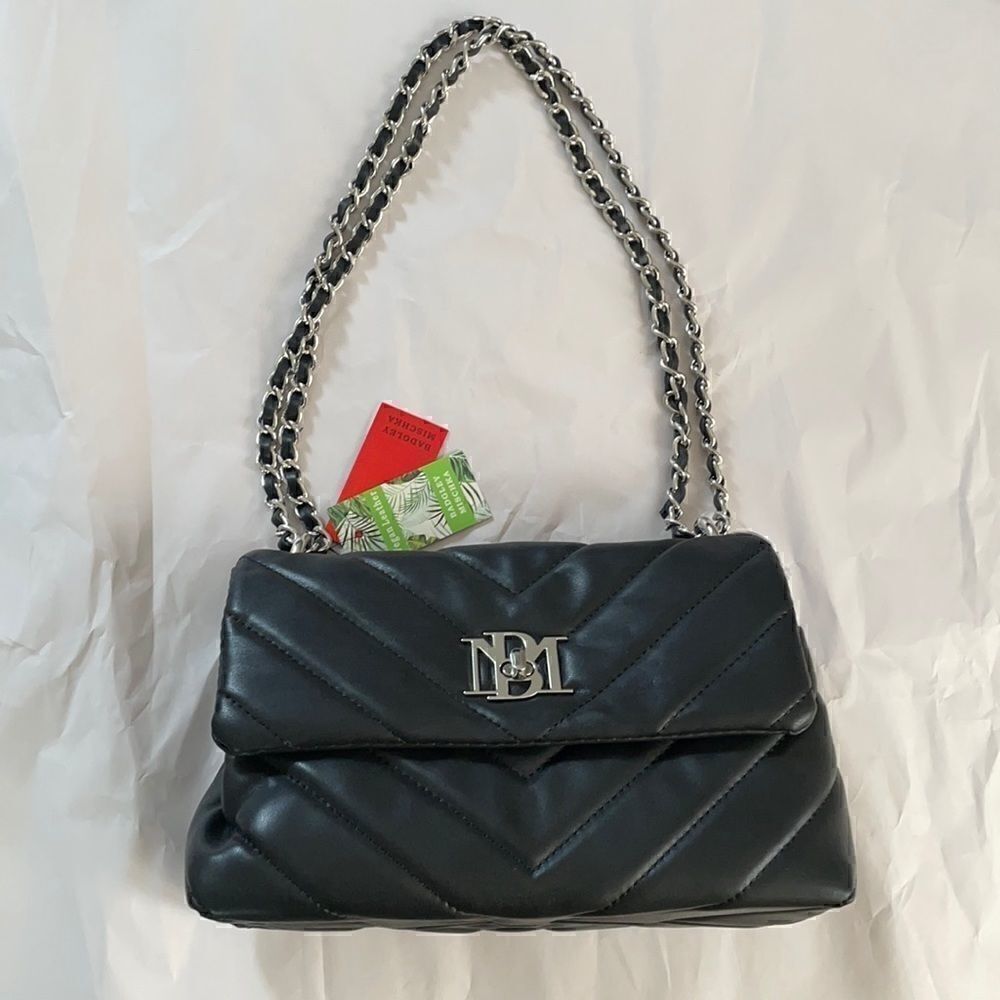 Badgley Mischka Quilted Leather Crossbody Bag​​​​​​​​​​​​​​​​​​​​​
